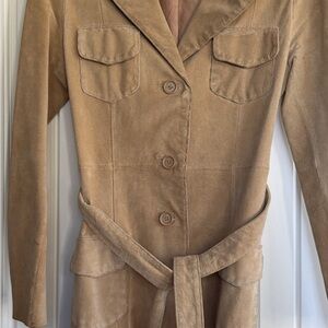 Tan Women's Jacket with Belt